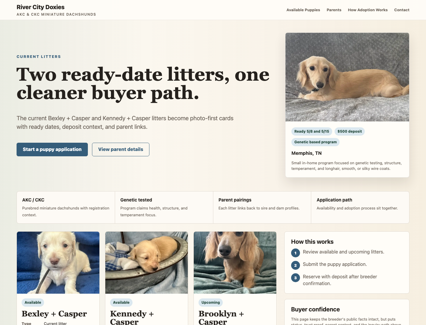 Second puppy page direction